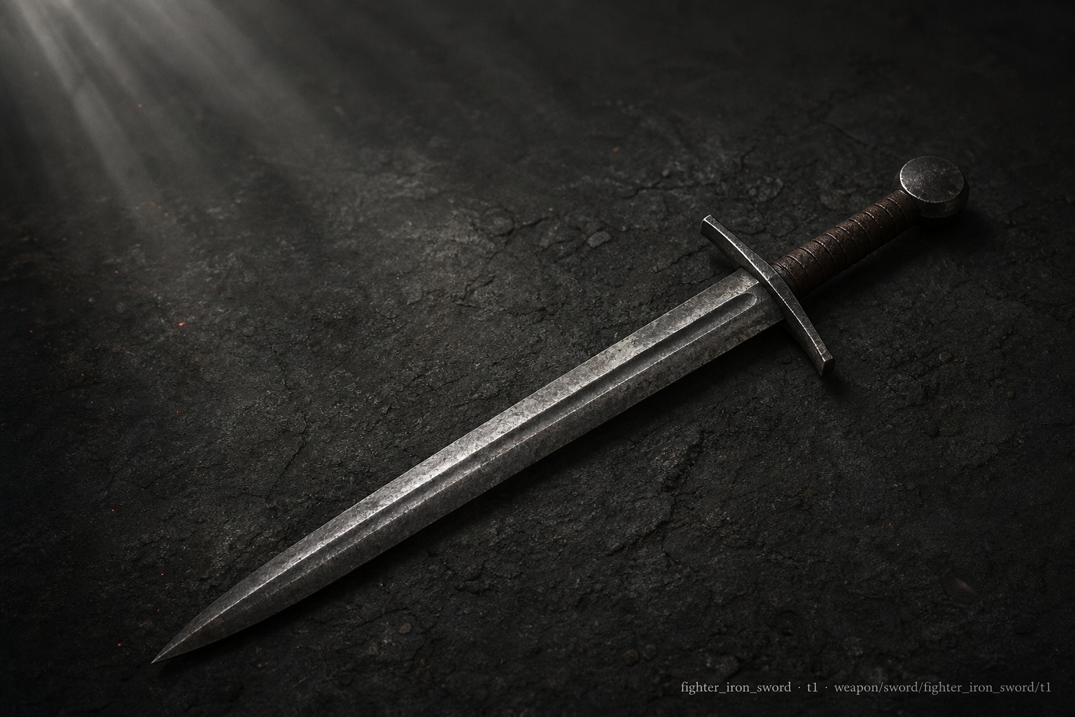 Fighter iron sword concept art